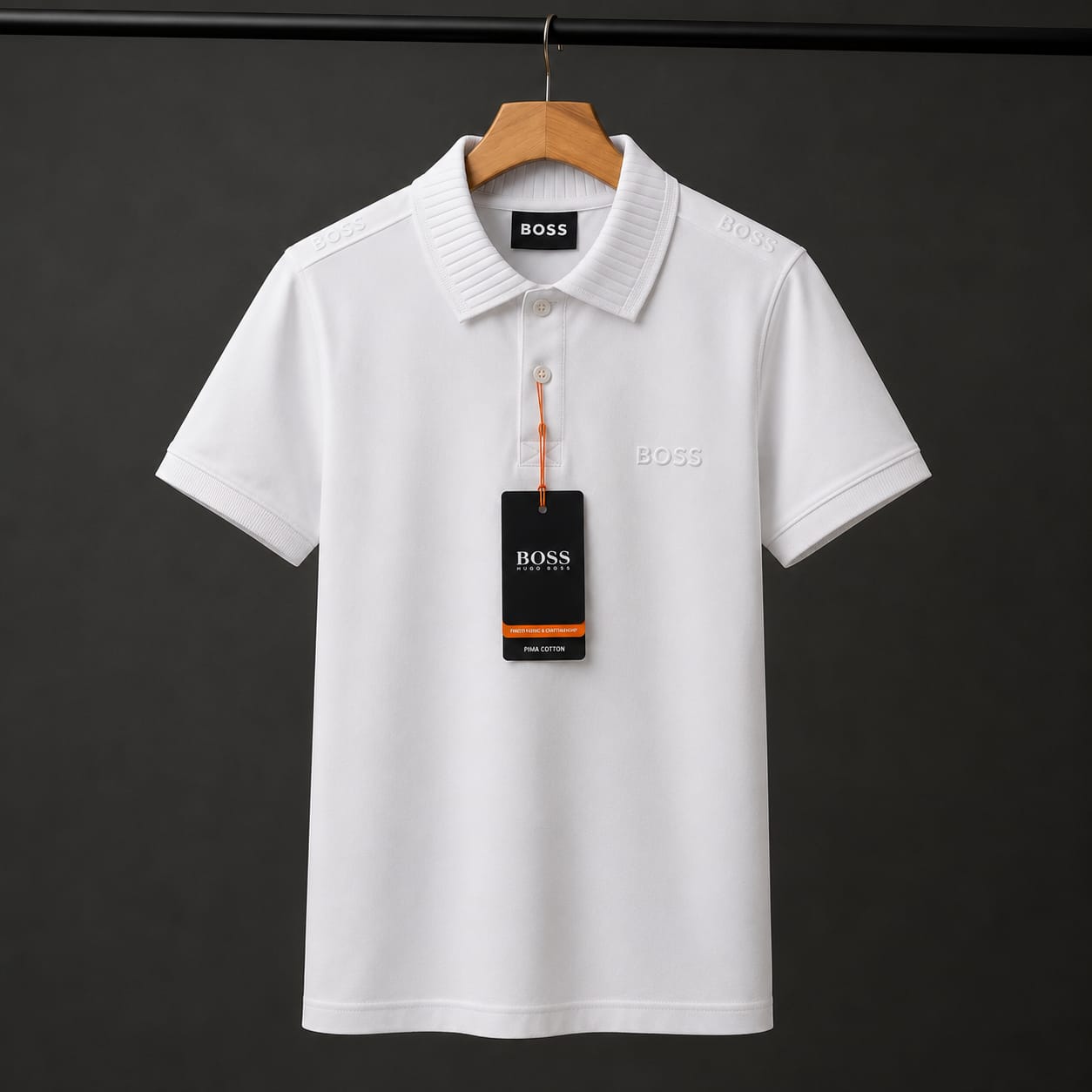 BOSS Premium Polo T-Shirt | White | 250 GSM