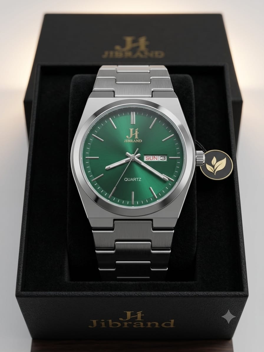 JI BRAND Premium Green Dial Quartz Watch।
