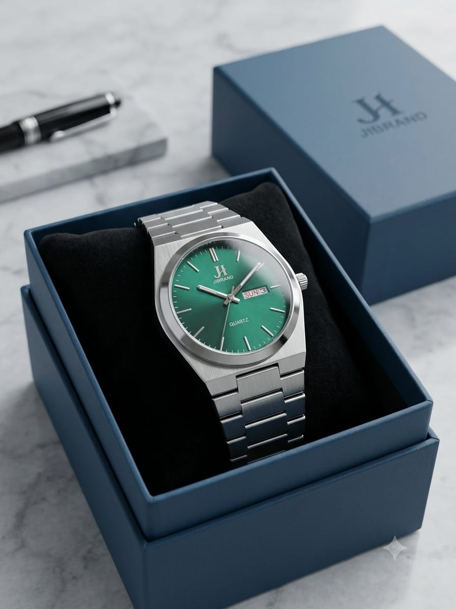 JI BRAND Premium Green Dial Quartz Watch।
