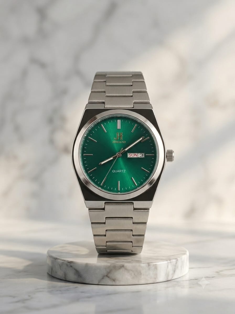 JI BRAND Premium Green Dial Quartz Watch।