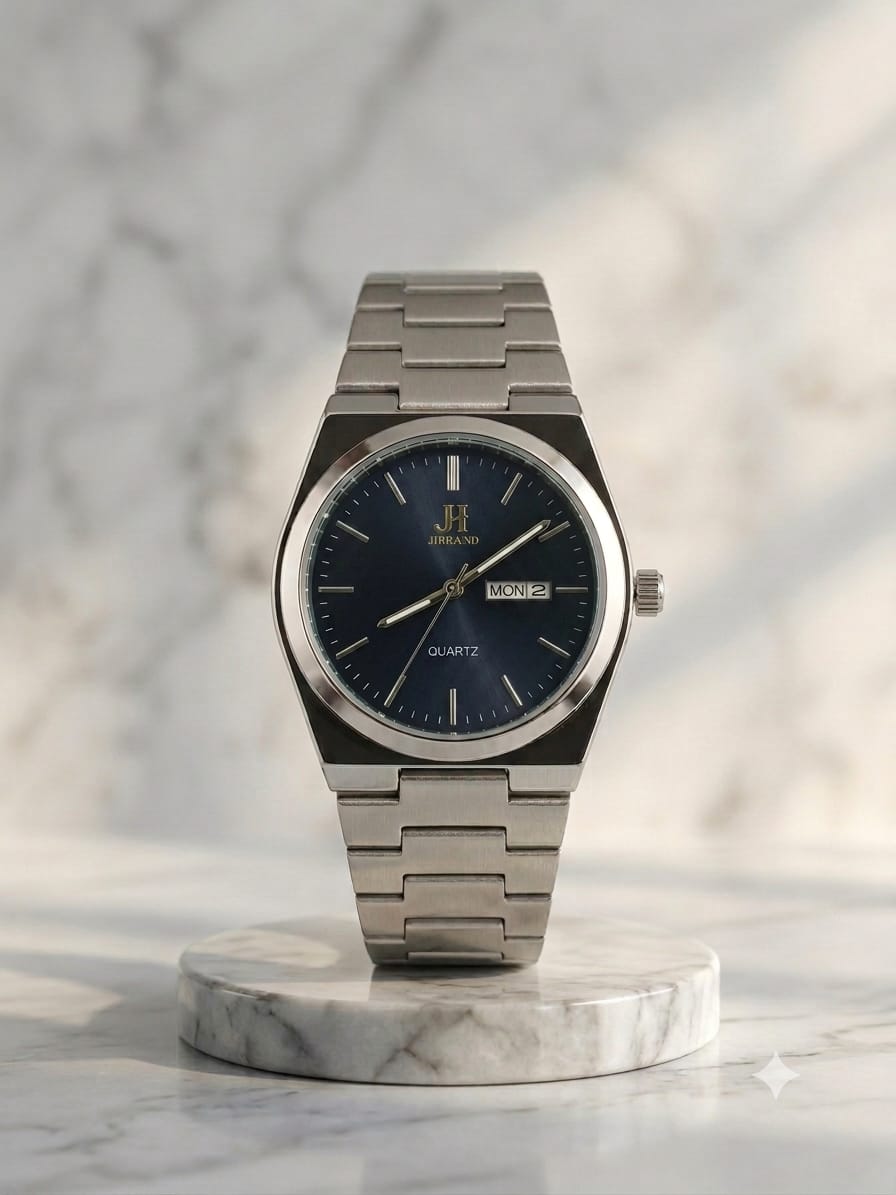 JI BRAND Premium Black Dial Quartz Watch